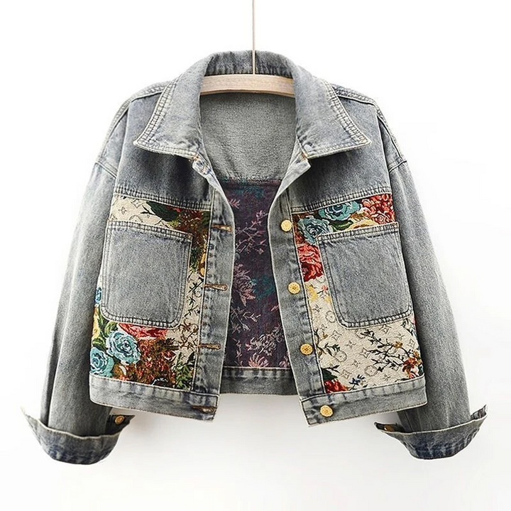 Totêm - Veste en jean à fleurs