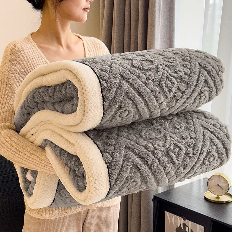 Couverture d'hiver matelassée de luxe