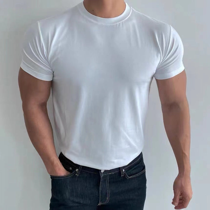 Laeik - T-shirt pour homme, coupe ajustée, séchage rapide, effet amincissant