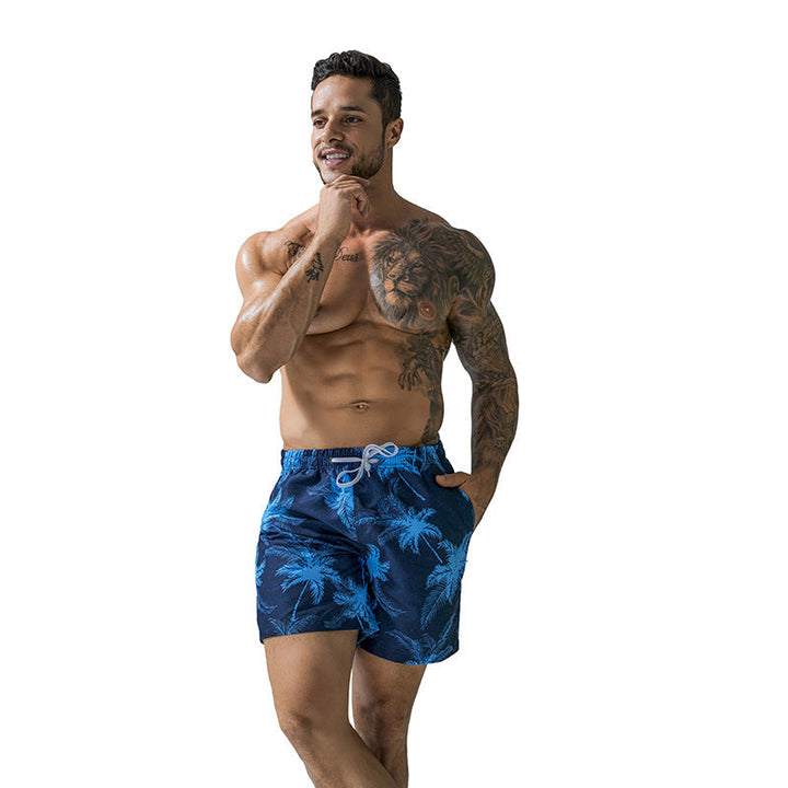 Mode masculine short de bain imprimé plage