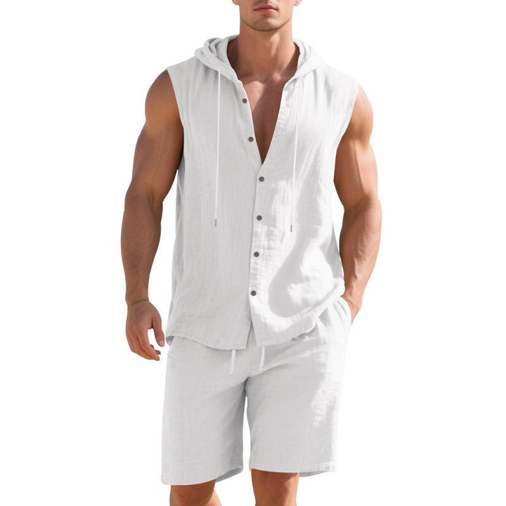 Ensemble sans manches pour hommes en tissu léger d'été - Mauro