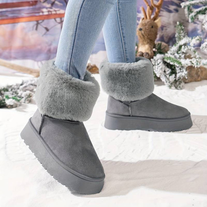 Bottines de neige en peluche pour femmes