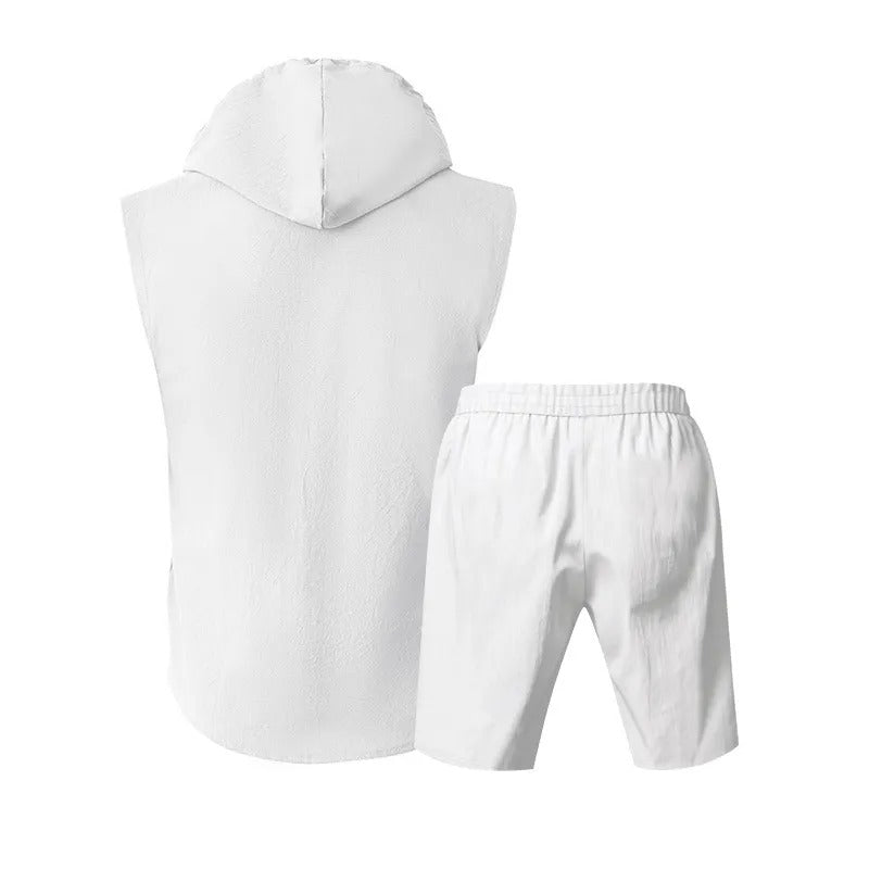 Ensemble sans manches pour hommes en tissu léger d'été - Mauro