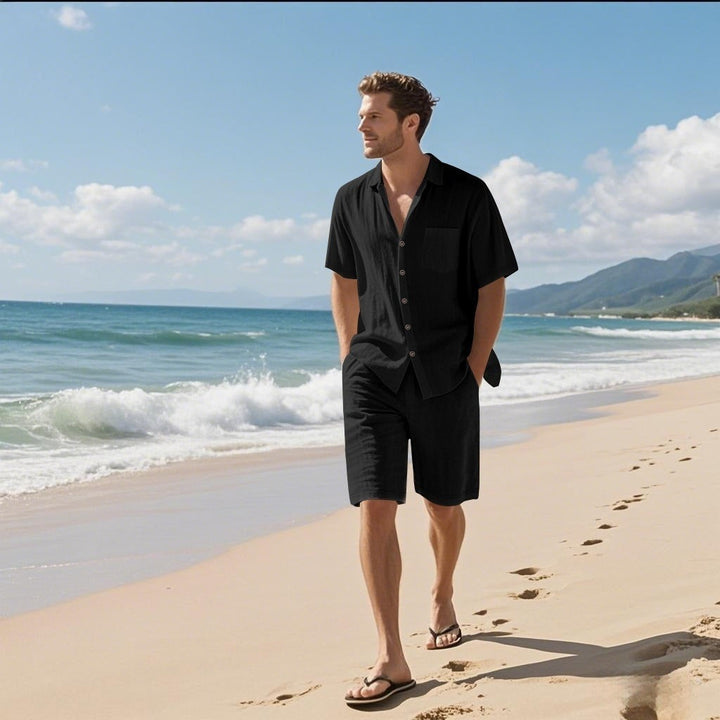 Ensemble d'été pour homme en lin respirant style décontracté - Mateo