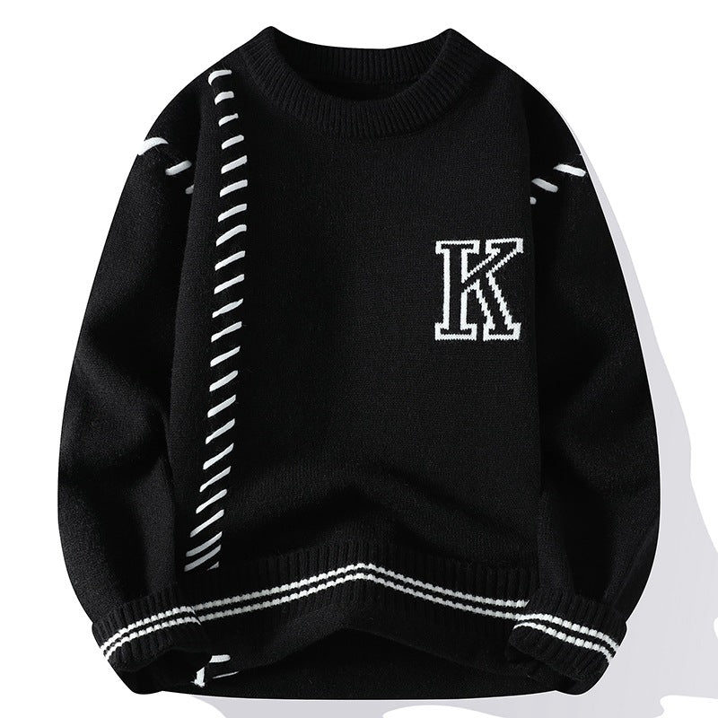 Pull homme à effet tricoté doux - Marven