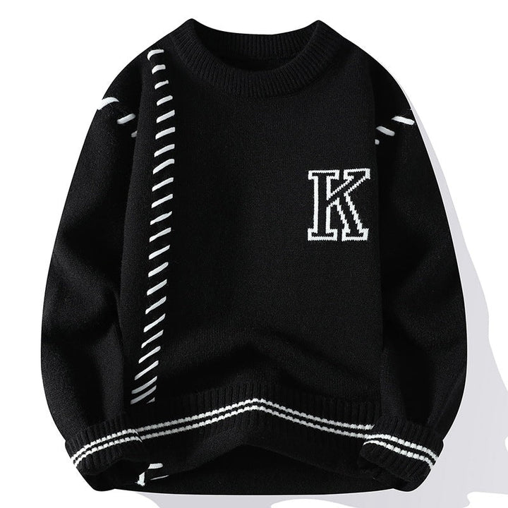 Pull homme à effet tricoté doux - Marven