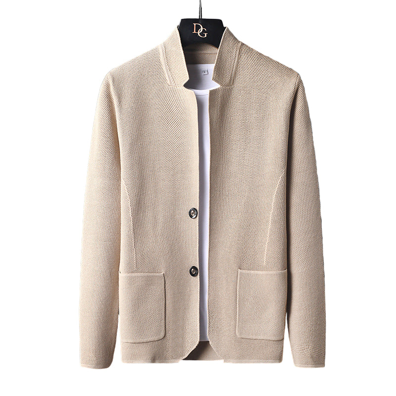 Veste en maille pour homme avec col mao - Karl