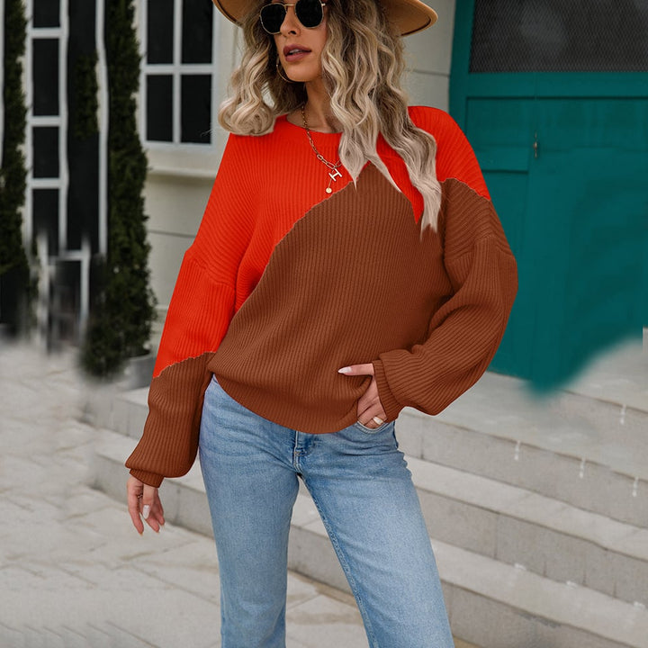 Pull en maille bicolore pour femme - Alvéra