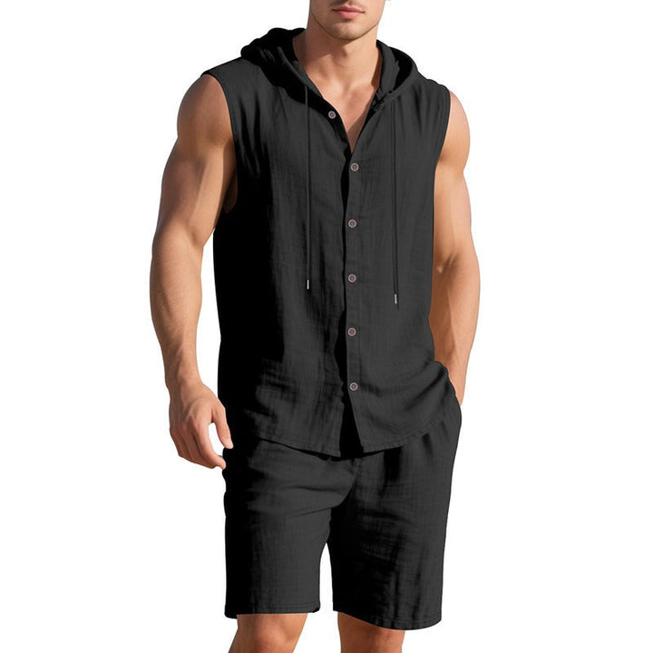 Ensemble sans manches pour hommes en tissu léger d'été - Mauro