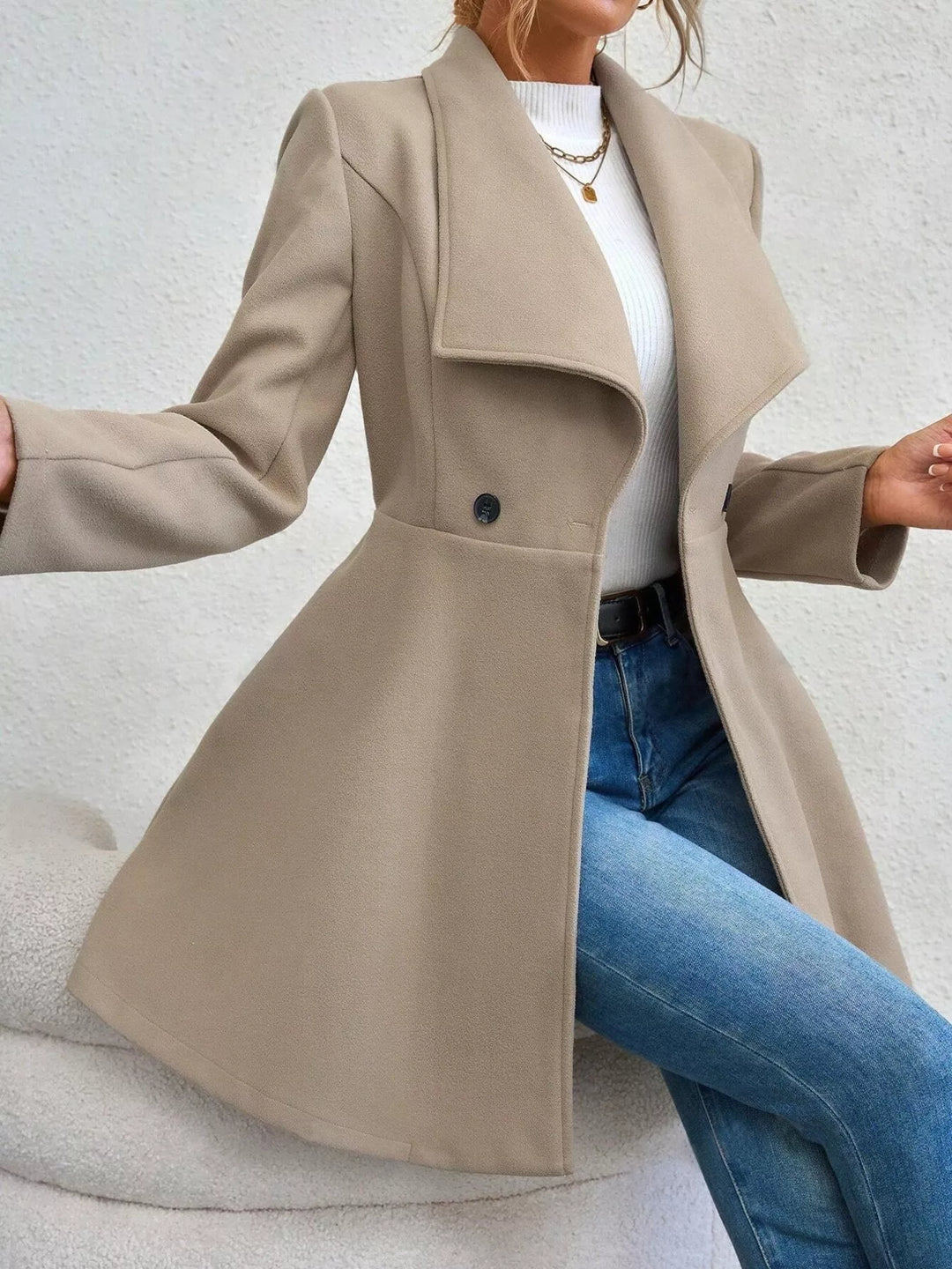 Manteau long et élégant pour femme - Evarine