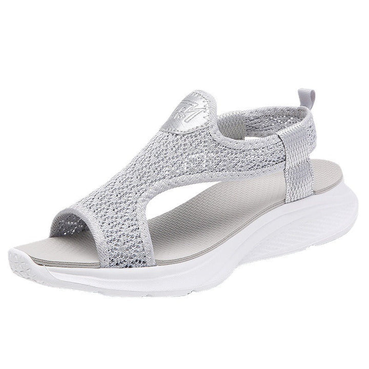 Sandales de sport pour femmes à semelle légère en tissu respirant noir - Naira