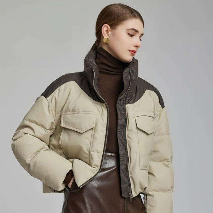 Veste effet cuir matelassé femme - Édrine