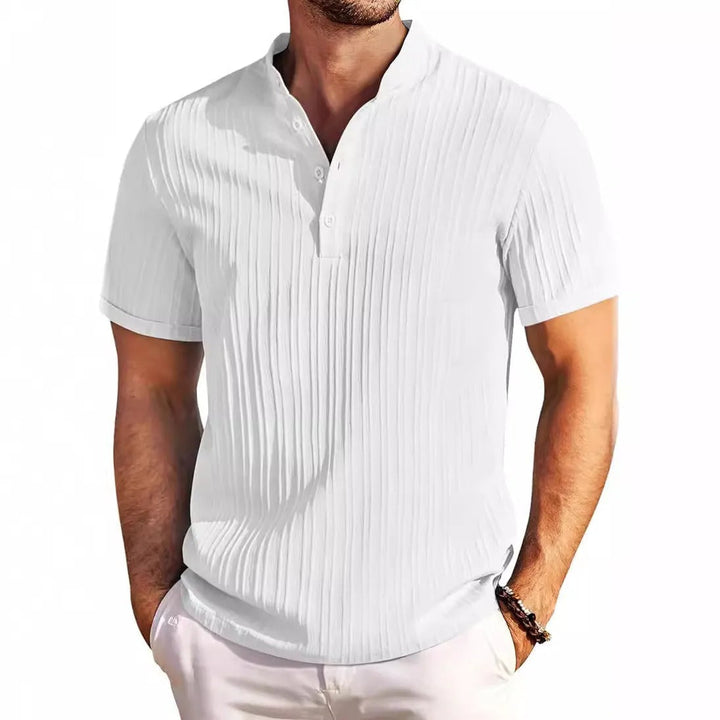 Chemise décontractée pour hommes avec col mao - Daniel