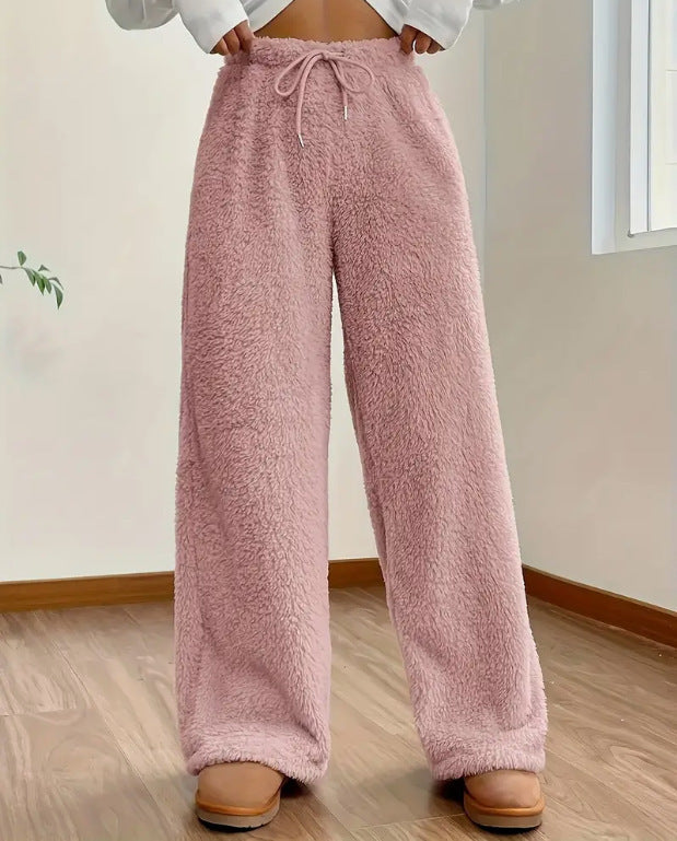 Pantalon texturé en peluche pour femme - Avenne