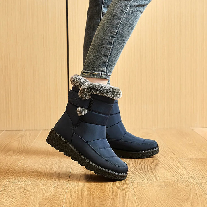 Bottes d'hiver matelassées pour femmes avec doublure en nounours - Liora