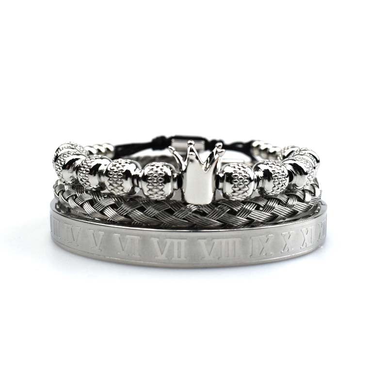 Bracelet homme Couronne impériale style romain - Magnus