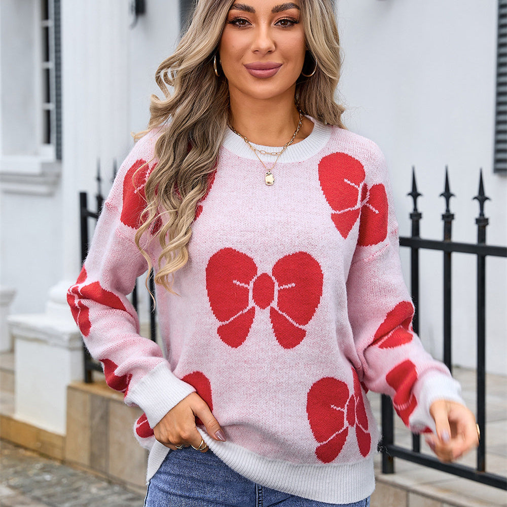 Pull femme avec imprimé nœud - Freja