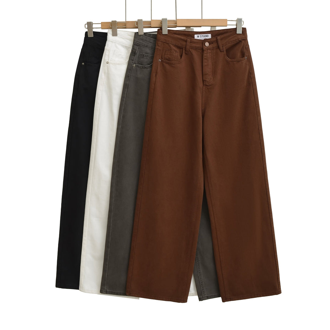 Pantalon large à taille haute pour femmes - Savrelle