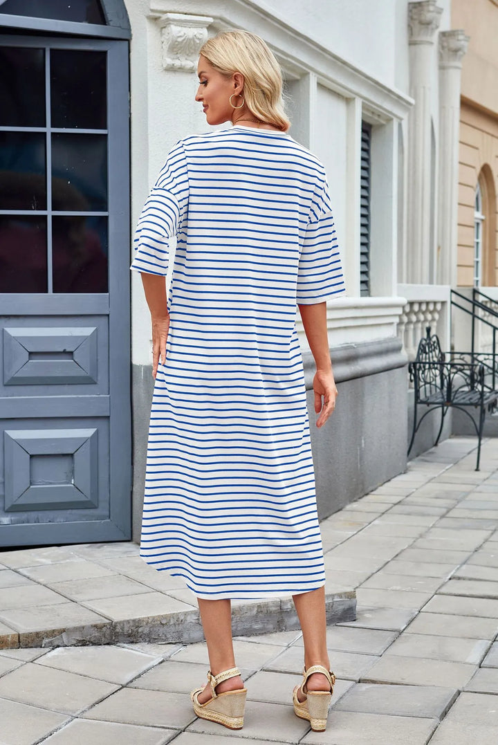 Lorena - Robe d'été décontractée à rayures pour femmes