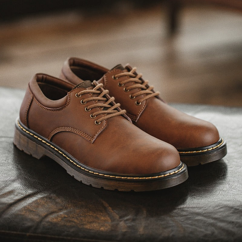 Chaussures basses en cuir véritable pour hommes - Ernesto