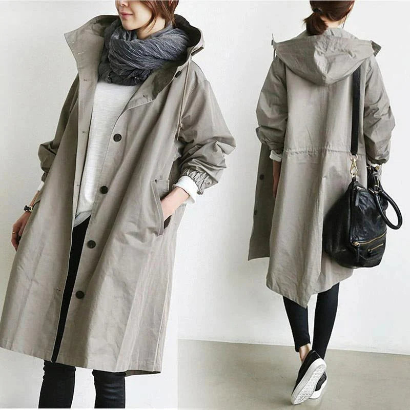 Trench oversize pour femme avec capuche légère - Simona