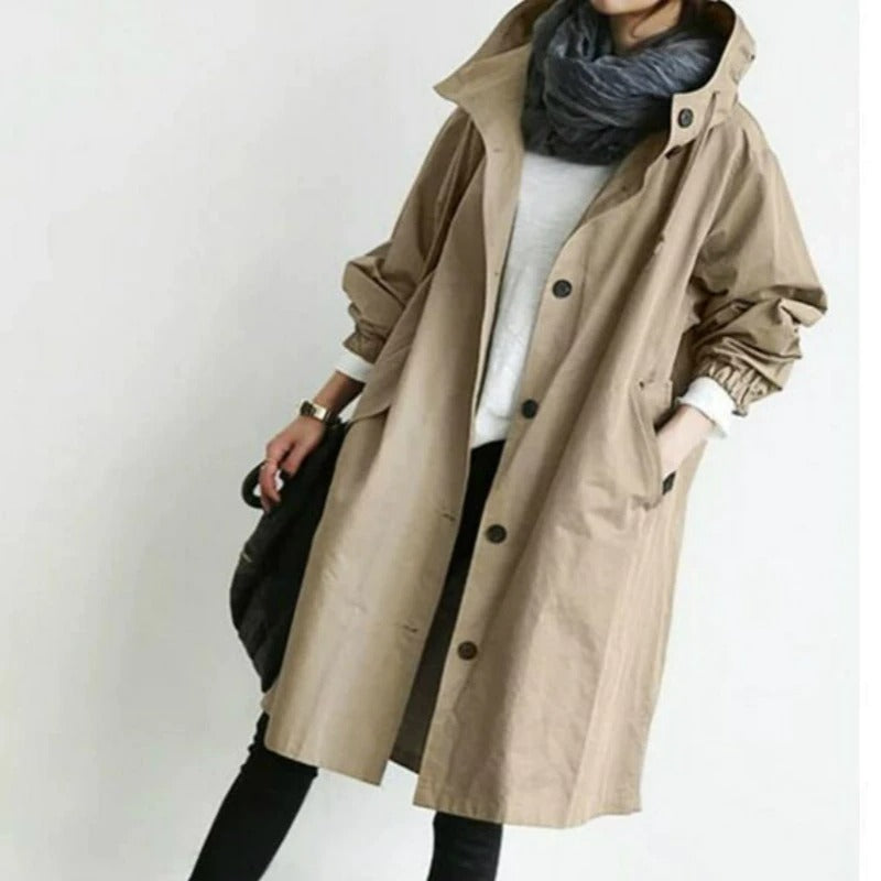 Trench oversize pour femme avec capuche légère - Simona