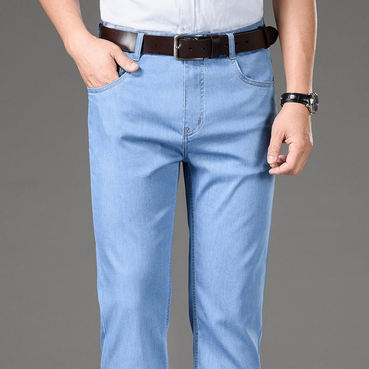 Jean homme coupe droite en coton stretch - Mateo