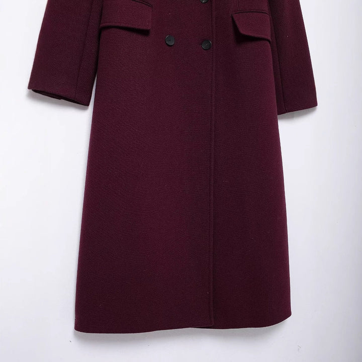 Manteau saisonnier à double boutonnage pour femme - Eline