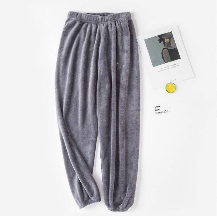 Pantalon en molleton doux pour femme, coupe décontractée - Elny