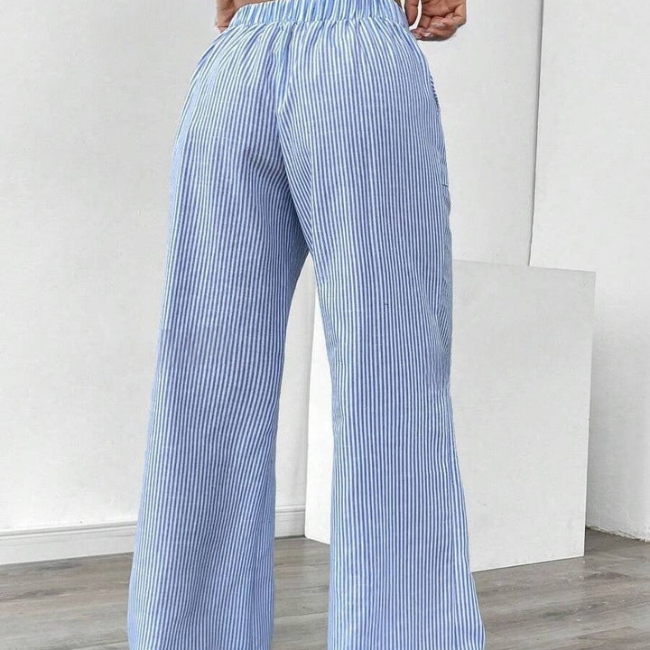 Pantalon rayé à poches larges pour femme - Julieta