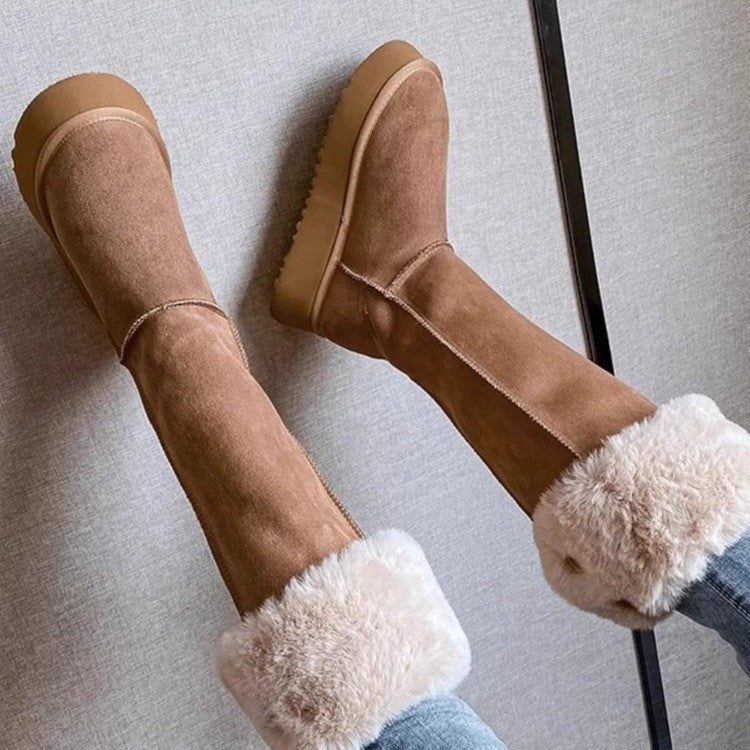 Bottes hautes pour femmes avec doublure en nounours - Paulie