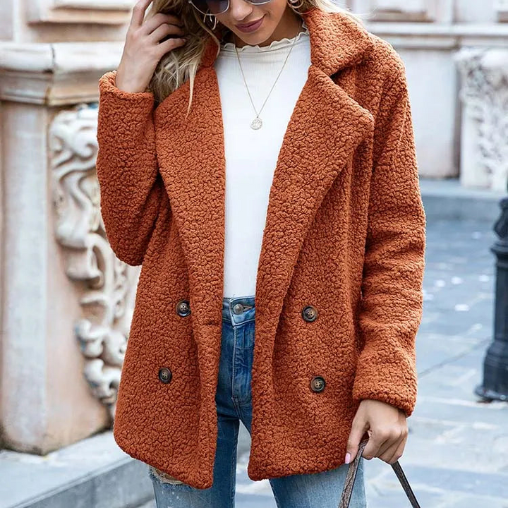 Manteau décontracté en peau de mouton pour femmes - Julieta