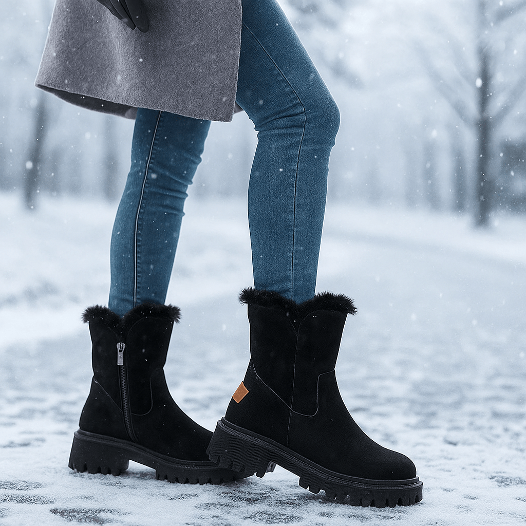 Bottes effet daim pour femmes - Serelinne