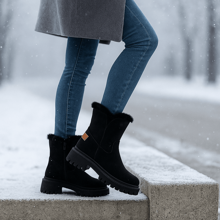 Bottes effet daim pour femmes - Serelinne