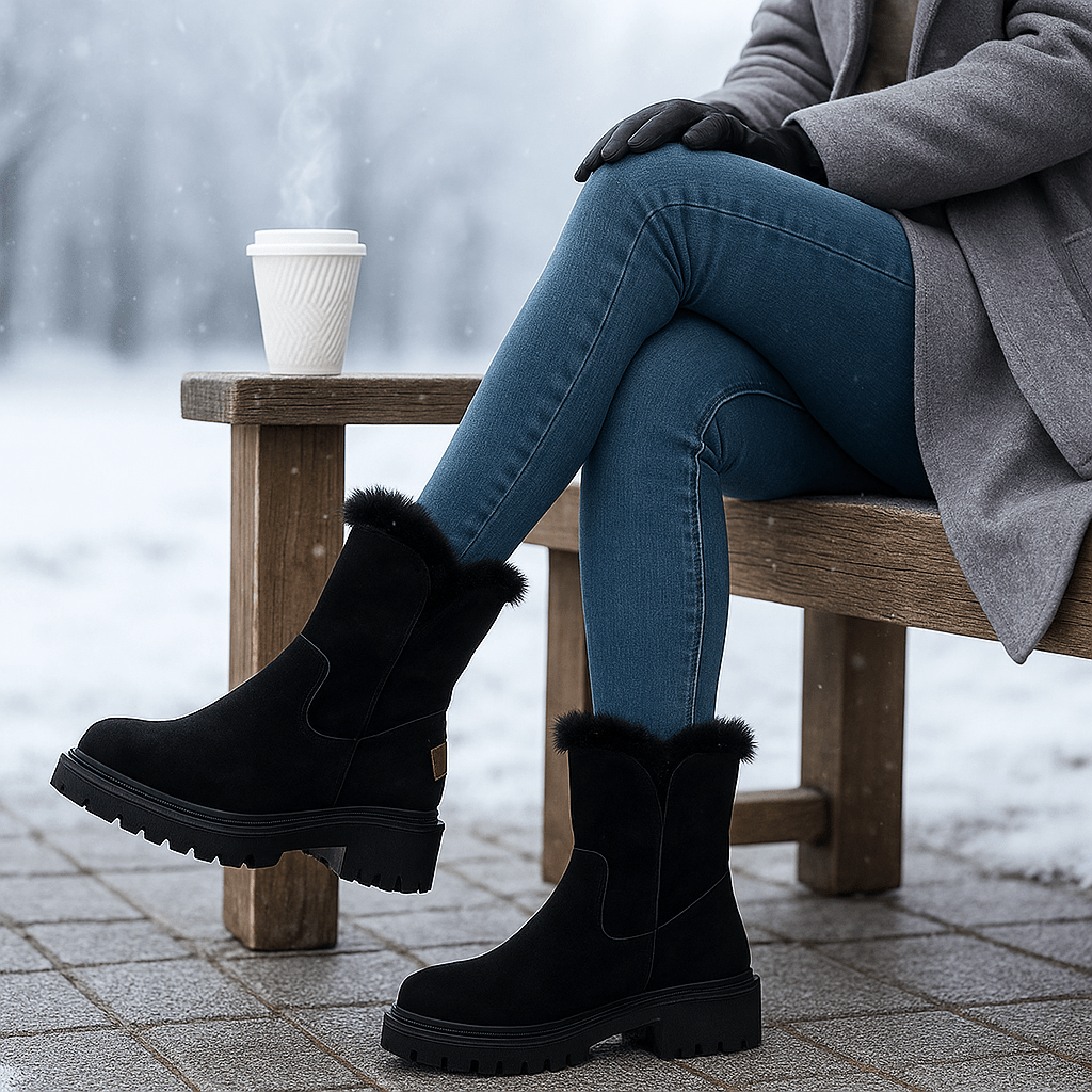 Bottes effet daim pour femmes - Serelinne