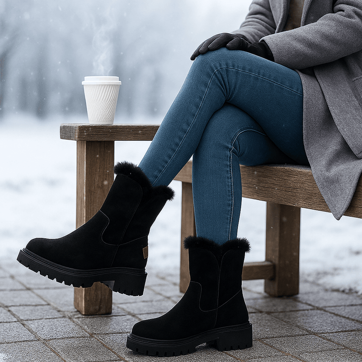 Bottes effet daim pour femmes - Serelinne