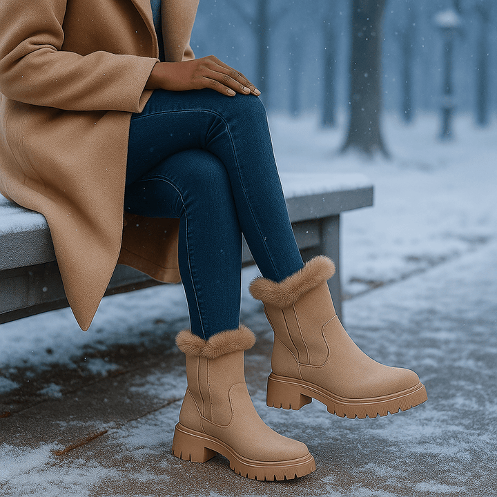 Bottes effet daim pour femmes - Serelinne