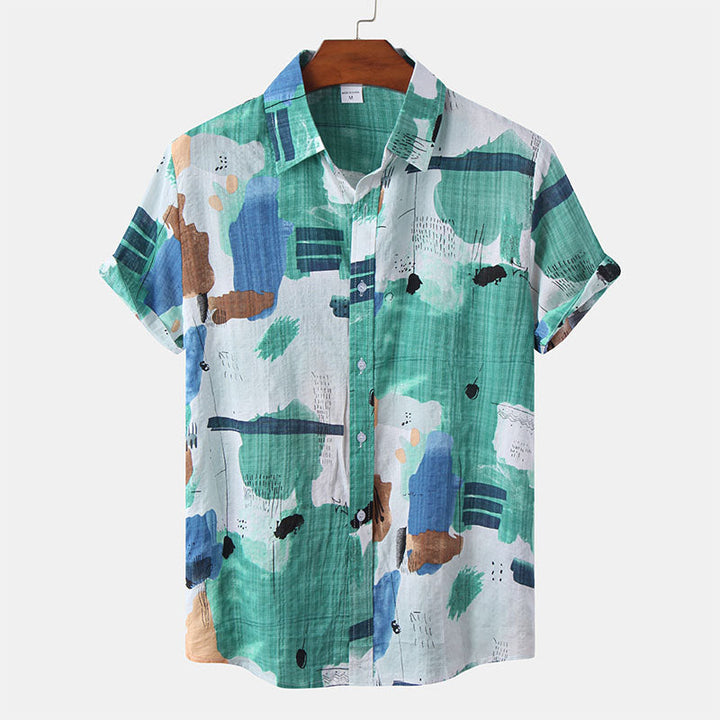 Chemise à manches courtes pour hommes au design rétro et original