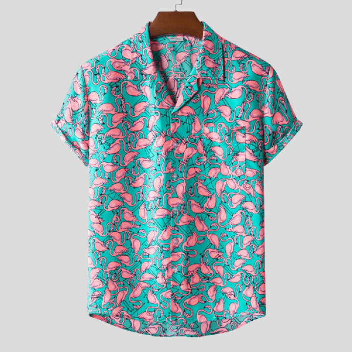 Chemise de vacances tropicale imprimée pour hommes