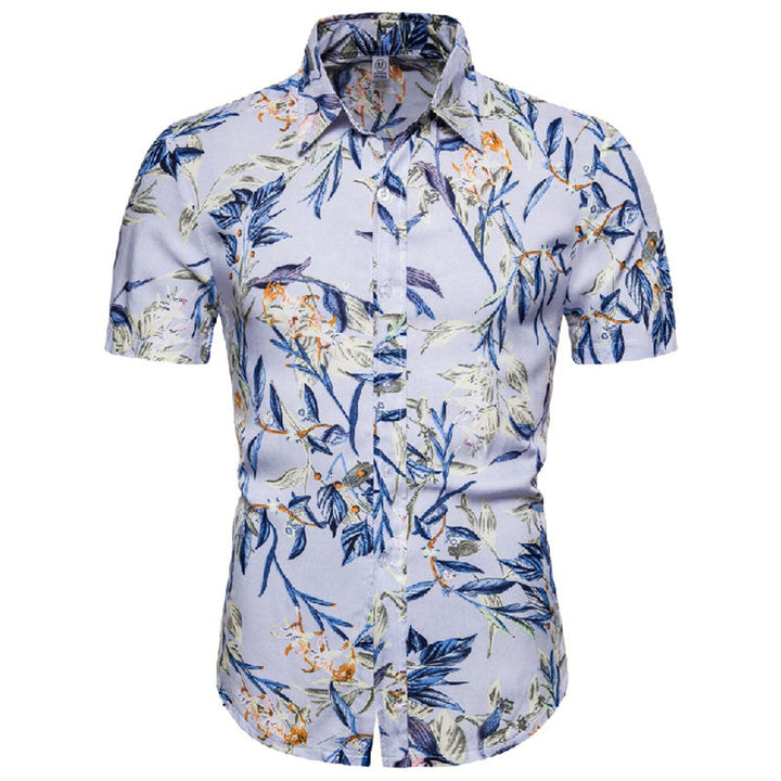 Chemise de vacances stylée pour hommes en coton et lin