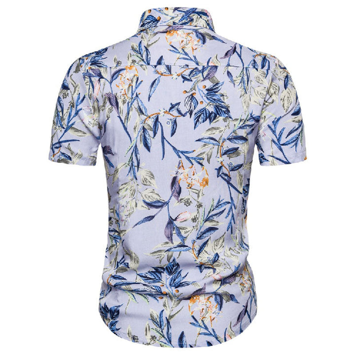 Chemise de vacances stylée pour hommes en coton et lin