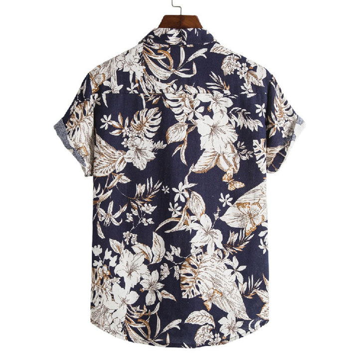 Chemise élégante à manches courtes pour hommes avec motif floral