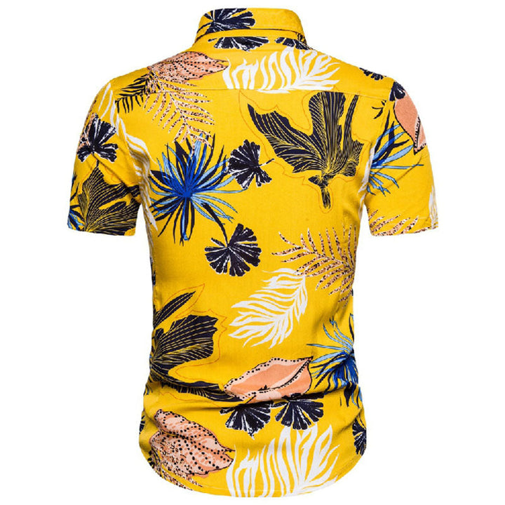 Chemise de vacances pour hommes en coton et lin