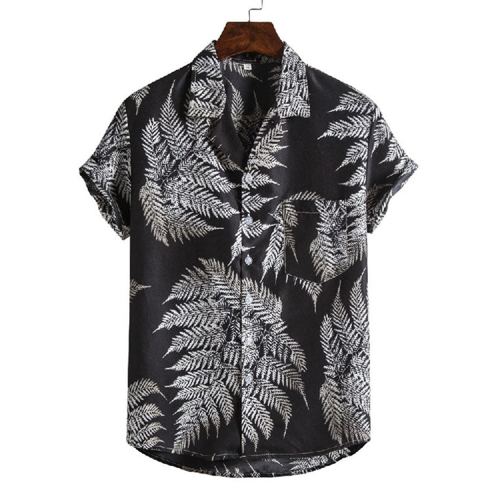 Chemise à manches courtes pour hommes, au design floral très tendance.