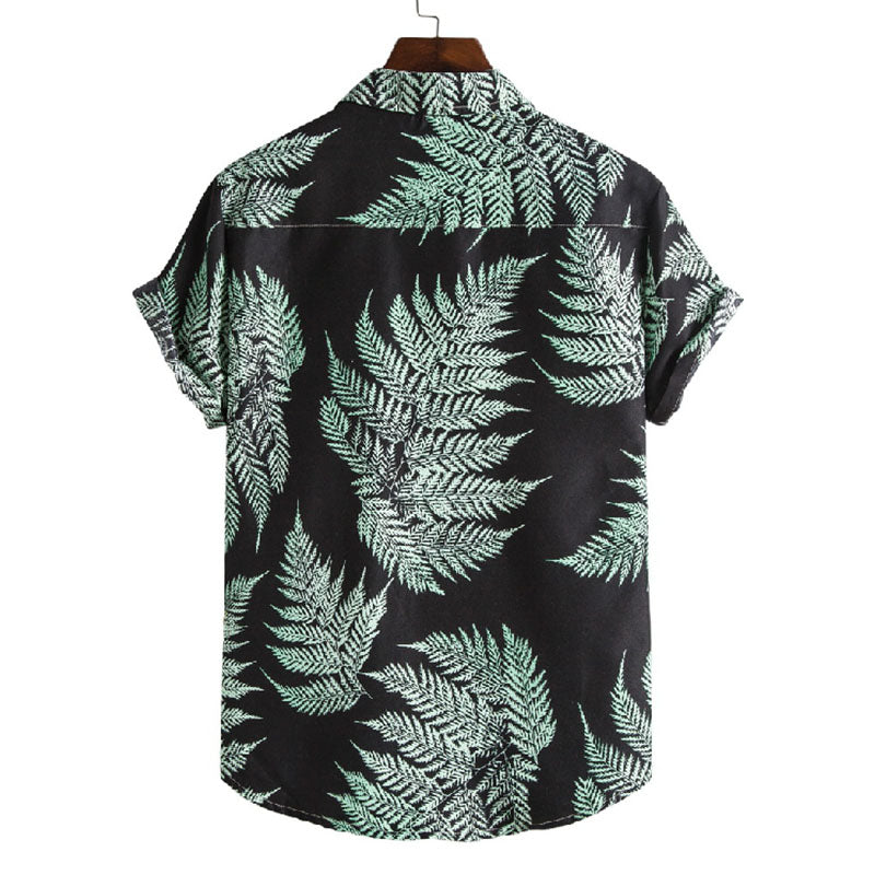 Chemise à manches courtes pour hommes, au design floral très tendance.