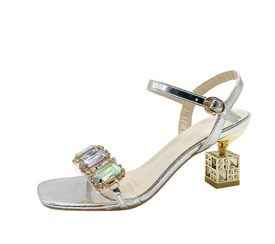 Sandales pour femmes avec talon en strass - Helena