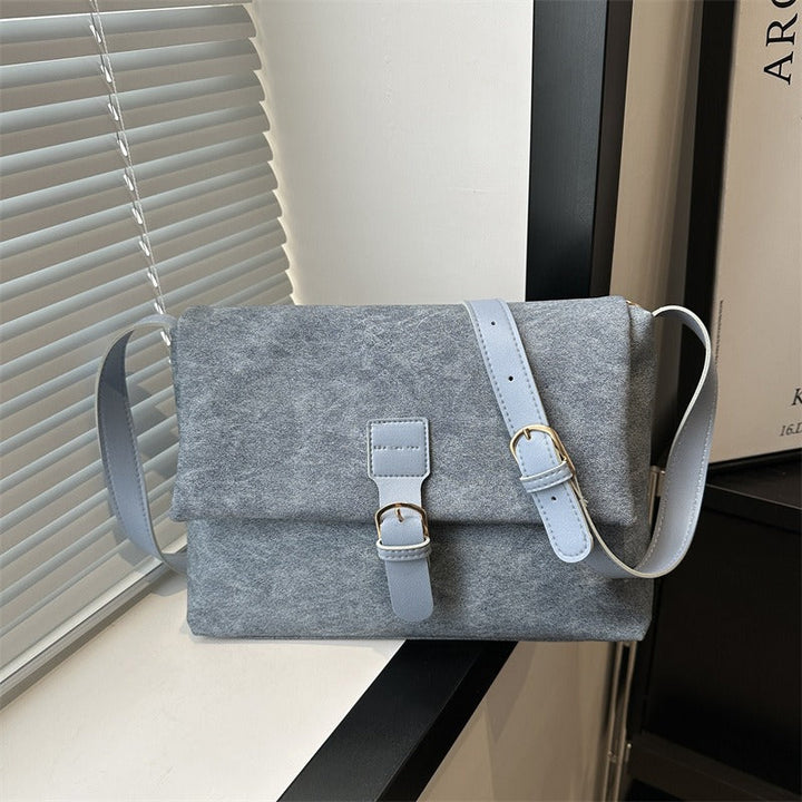 Sac à bandoulière femme en cuir synthétique design minimaliste - Léa