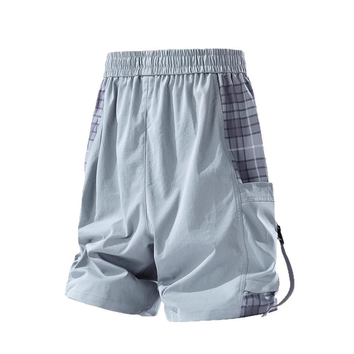 Short à carreaux style cargo pour hommes - Daan