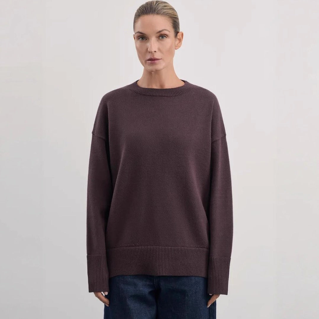 Pull à col rond en maille épaisse - Elva