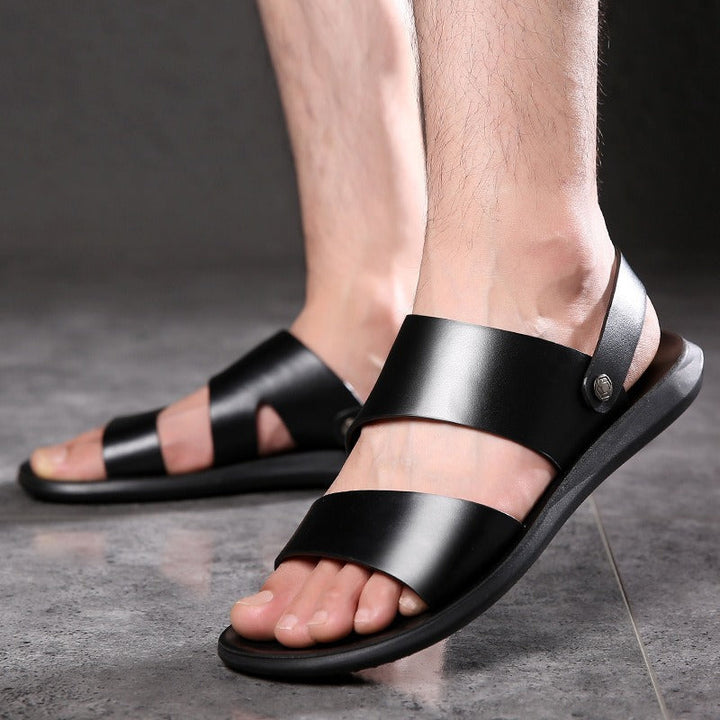 Sandales à larges brides pour hommes, style classique - Lior
